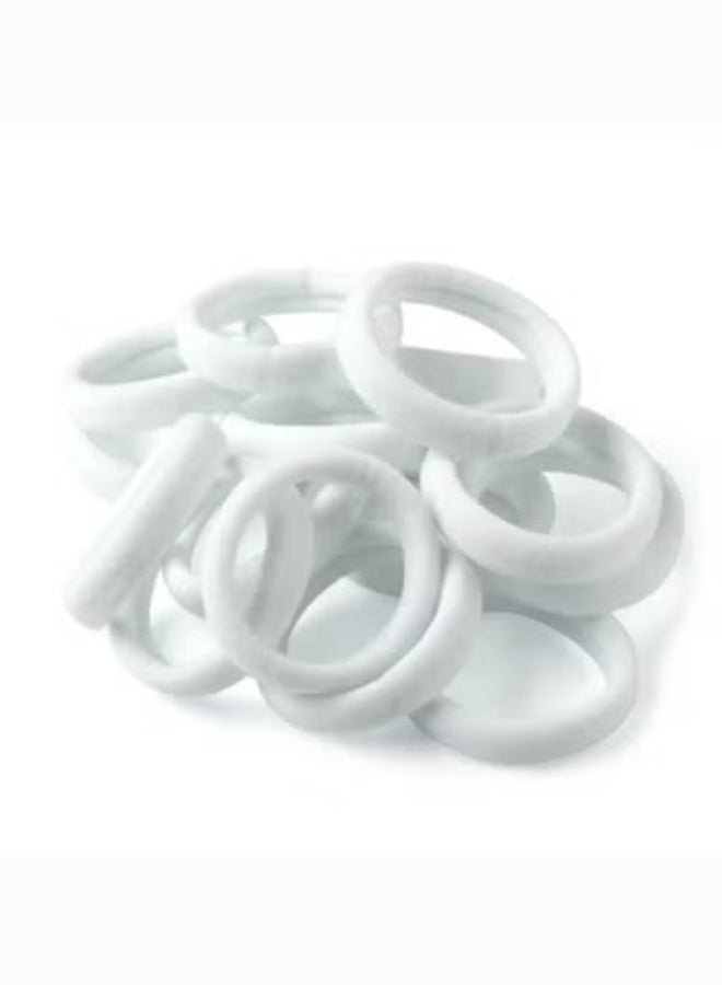 GoodBuy Girly white elastic hair bobbles 4-5 cm diameter ties 24 pieces - Image 5